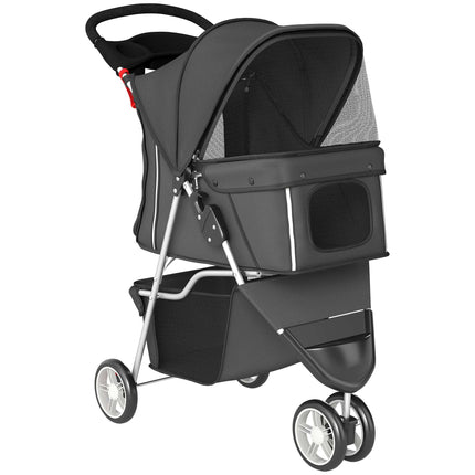 Pet Stroller, Foldable, Lightweight, Steel Frame, 10kg Capacity