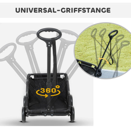 Pet Stroller with Adjustable Handle, Foldable Design