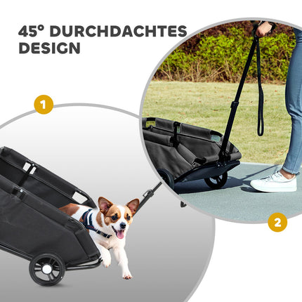 Pet Stroller with Adjustable Handle, Foldable Design