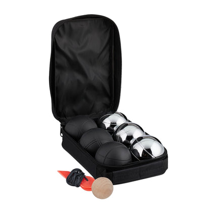 Petanque Boules Set, 6 Balls, Two Colours, Carry Bag