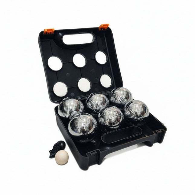 Petanque Boules Set, 6 Balls with Case & Accessories