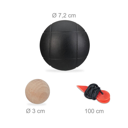Petanque Boules Set, 8 Balls with Carrying Bag