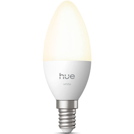 Philips Hue White E14 Candle Smart Bulb, 470 Lumen, Warm White, 1-Pack