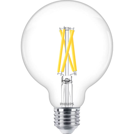 Philips LED Globe Bulb E27 G95 5.9W Clear, Dimmable, 806 lm, 2200-2700K