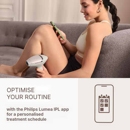 Philips Lumea IPL 8000 Series SenseIQ Hair Removal, 2 Attachments, Pearl Peach