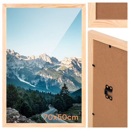 Photo Frame 50x70 cm Natural Pine Wood
