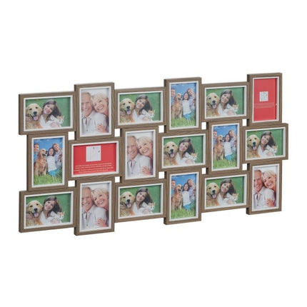 Photo frame with collage for 18 photos