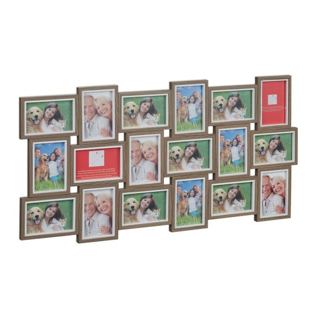Photo frame with collage for 18 photos