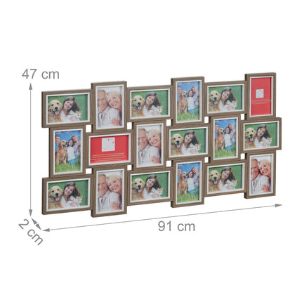 Photo frame with collage for 18 photos
