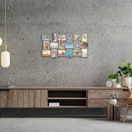 Photo frame with collage for 18 photos