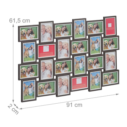 Photo frame with collage for 24 photos