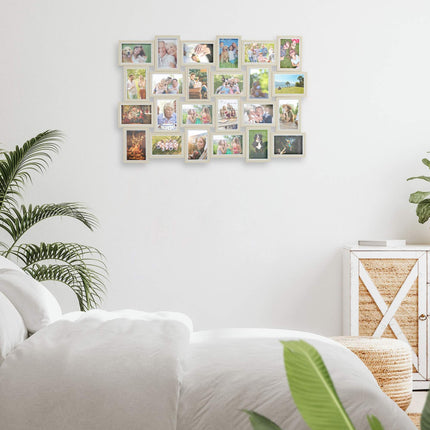 Photo frame with collage for 24 photos