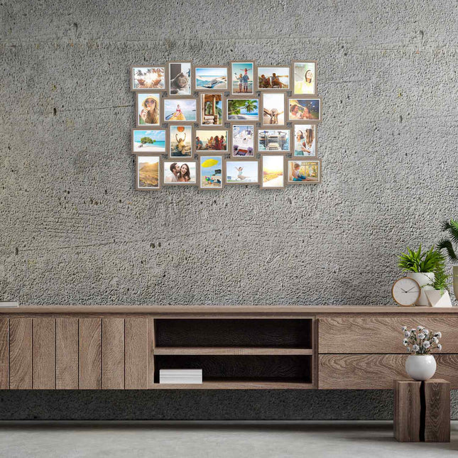 Photo frame with collage for 24 photos
