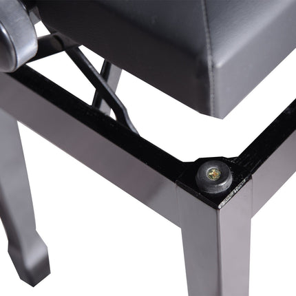 Adjustable piano bench with storage space, 54.5x33x48-58 cm