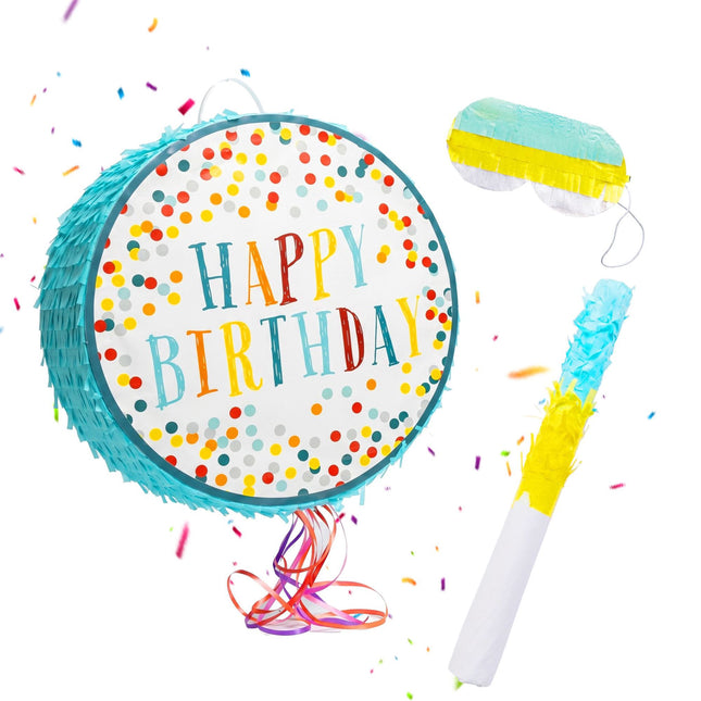 Piñata Party Set, 3-Piece With Bat and Blindfold