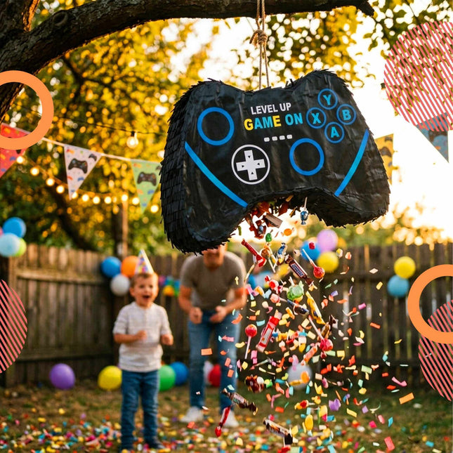 Piñata Set With Stick And Mask For Kids' Parties