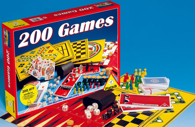 Piatnik Board Game Set 200 Games (In Latvian, Russian Lang.)