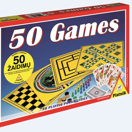 Piatnik Board Game Set 50 Games (In Lithuanian Lang.)