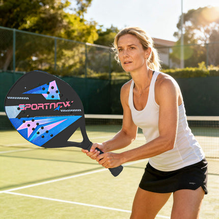 Pickleball Paddle Set, Carbon Fiber, Non-Slip Grip, Bag Included
