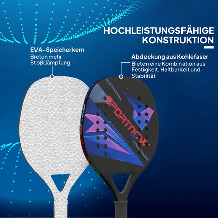 Pickleball Paddle Set, Carbon Fiber, Non-Slip Grip, Bag Included