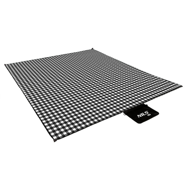 Picnic Mat, White-Black, 300x200 cm, PE + ALU