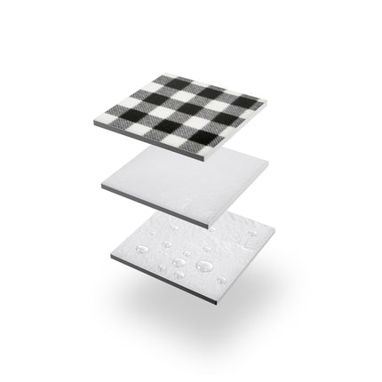 Picnic Mat, White-Black, 300x200 cm, PE + ALU