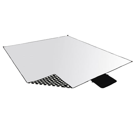 Picnic Mat, White-Black, 300x200 cm, PE + ALU