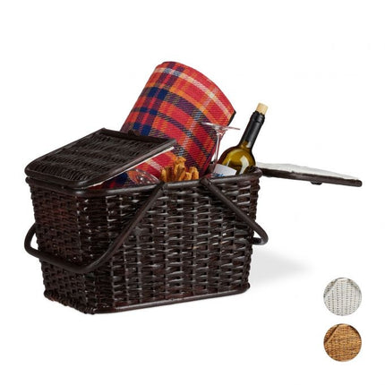 Picnic basket with lid