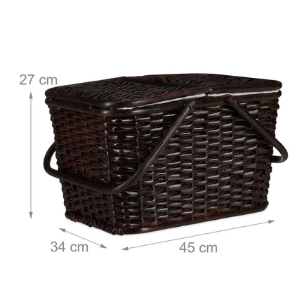 Picnic basket with lid