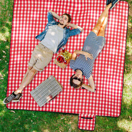 Picnic blanket 200 x 200 cm checkered