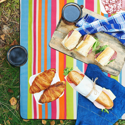 Picnic blanket 200 x 200 cm striped