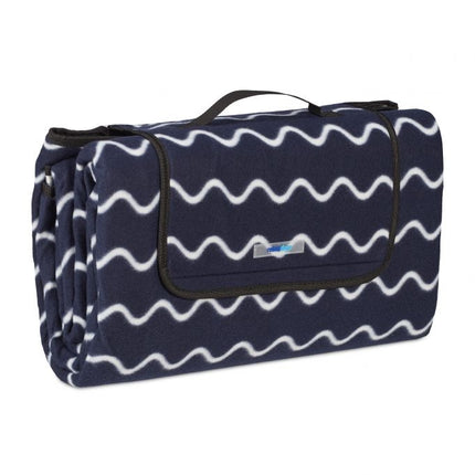 Picnic blanket 200 x 200 cm wave pattern