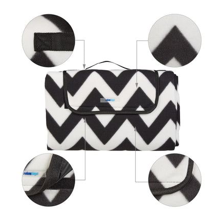 Picnic blanket 200 x 200 cm zigzag