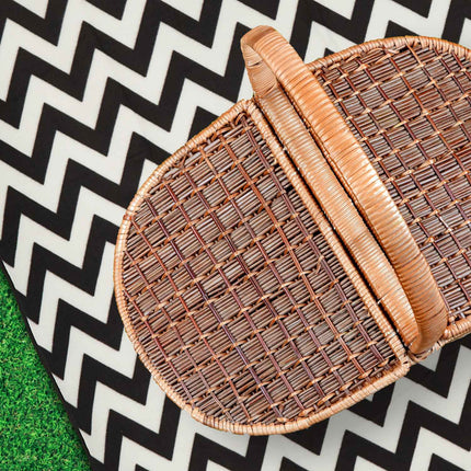 Picnic blanket 200 x 200 cm zigzag