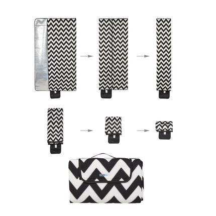 Picnic blanket 200 x 200 cm zigzag
