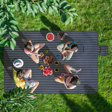 Picnic blanket 300 x 200 cm wave pattern