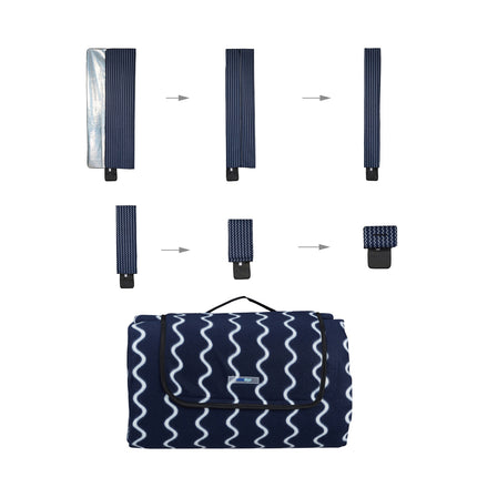 Picnic blanket 300 x 200 cm wave pattern