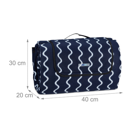 Picnic blanket 300 x 200 cm wave pattern