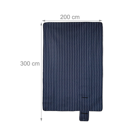 Picnic blanket 300 x 200 cm wave pattern