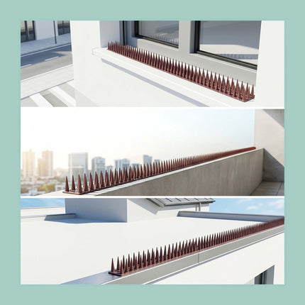 Pigeon Spikes, 20-Pack Plastic 3-Row Cut-To-Fit