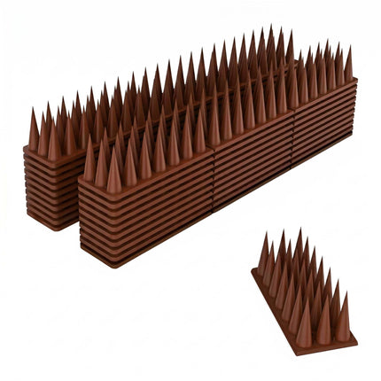 Pigeon Spikes, 20-Pack Plastic 3-Row Cut-To-Fit