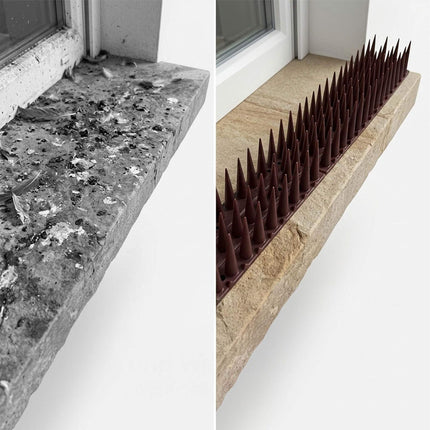 Pigeon Spikes, 20-Pack Plastic 3-Row Cut-To-Fit