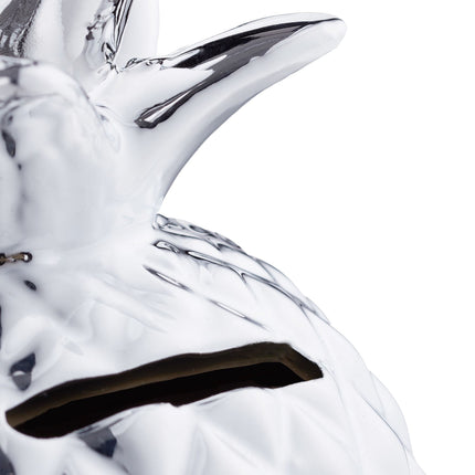 Piggy bank Pineapple in silver