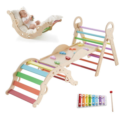 Pikler Triangle Set, 9-in-1 Foldable, 150 lb Capacity