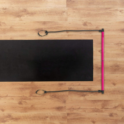 Pilates bar with resistance band