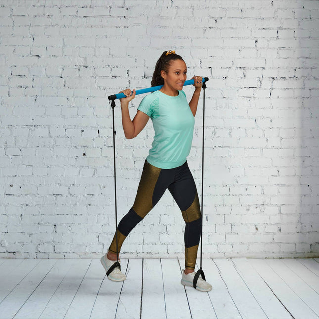 Pilatesstang met weerstandsbanden