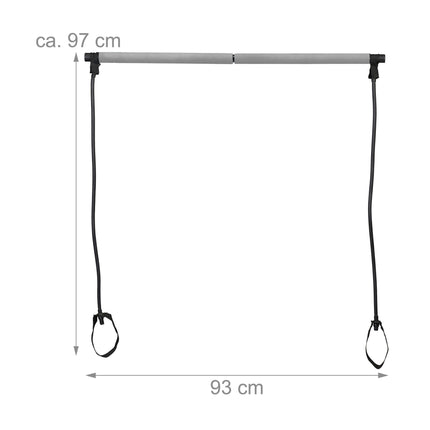 Pilates bar with resistance bands