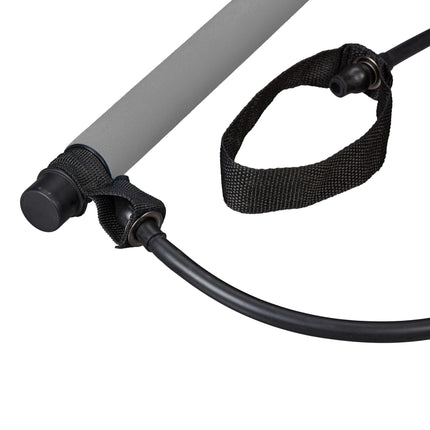 Pilates bar with resistance bands