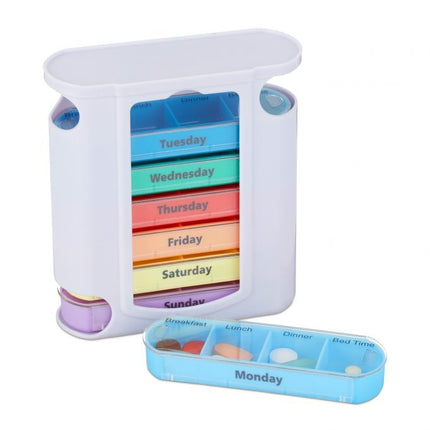 Pillbox 7 days 4 compartments English