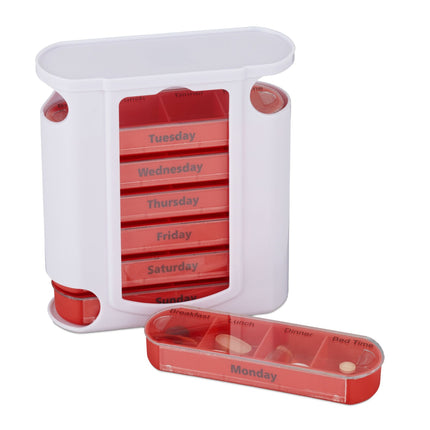 Pillbox 7 days 4 compartments English